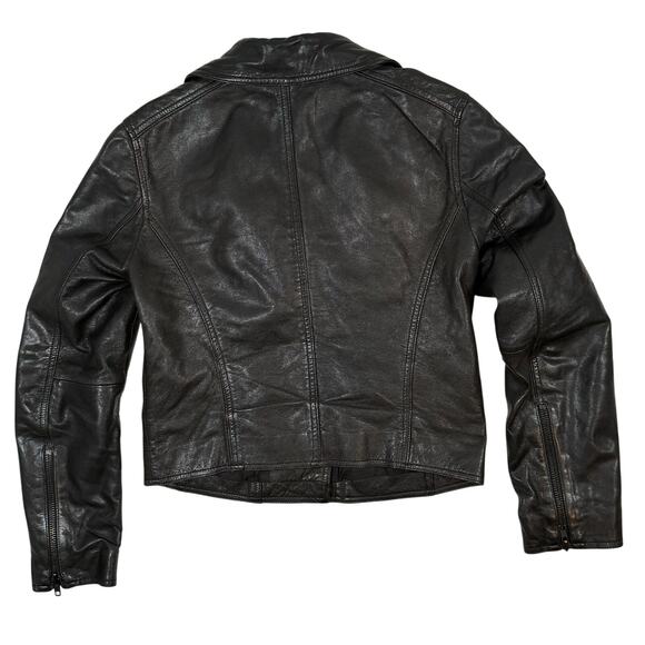 Madewell Women’s Small Leather Biker Jacket Chest 32” Length 20” Genuine Leather - Picture 4 of 9